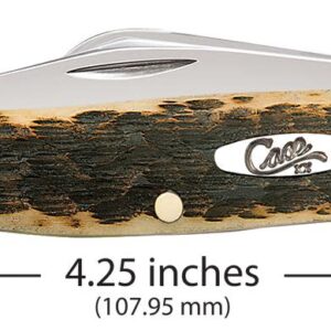 Peach Seed Jig Amber Bone CS Large Stockman