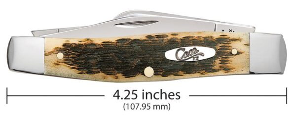 Peach Seed Jig Amber Bone CS Large Stockman - Image 2