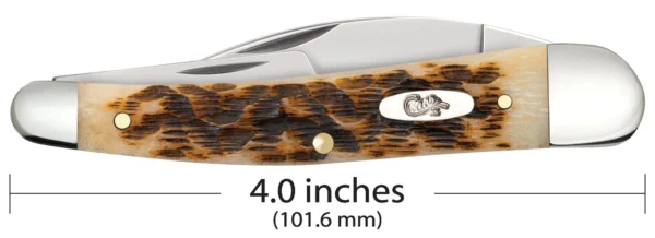 Peach Seed Jig Amber Bone CS Seahorse Whittler - Image 2
