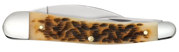 Peach Seed Jig Amber Bone CS Seahorse Whittler - Image 3
