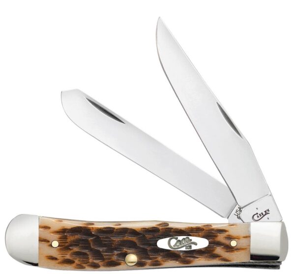 Peach Seed Jig Amber Bone Trapper with Clip