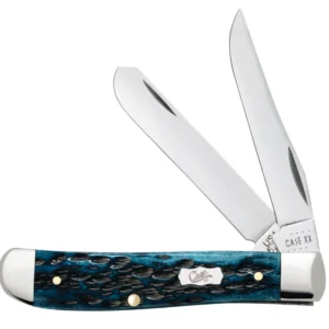 Pocket Worn Peach Seed Jig Mediterranean Blue Bone Mini Trapper