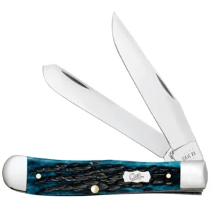 Pocket Worn Peach Seed Jig Mediterranean Blue Bone Trapper