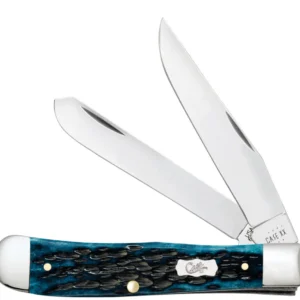 Pocket Worn Peach Seed Jig Mediterranean Blue Bone Trapper