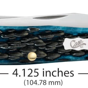 Pocket Worn Peach Seed Jig Mediterranean Blue Bone Trapper