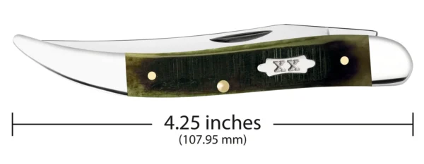 Sawcut Jigged Olive Green Bone Medium Texas Toothpick - Image 2
