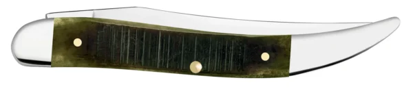 Sawcut Jigged Olive Green Bone Medium Texas Toothpick - Image 3