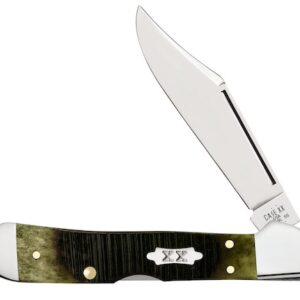 Sawcut Jigged Olive Green Bone Mini Copperlock