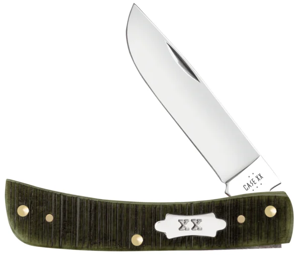 Sawcut Jigged Olive Green Bone Sod Buster Jr