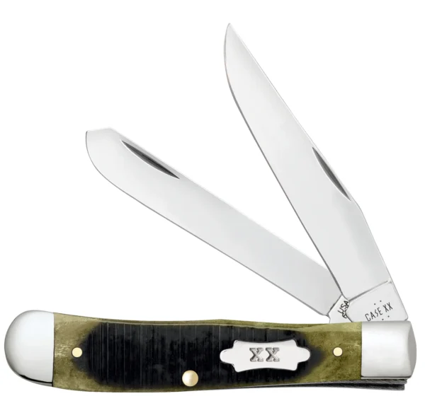 Sawcut Jigged Olive Green Bone Trapper