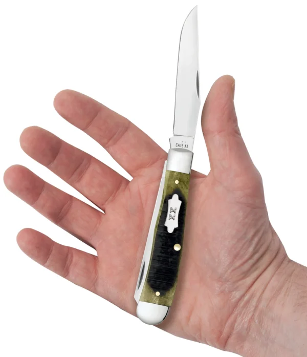 Sawcut Jigged Olive Green Bone Trapper - Image 4