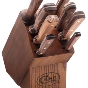 Household Cutlery 9-Piece Block Set (Solid Walnut Handles)